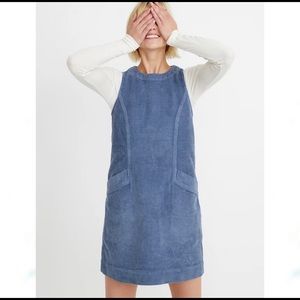 Marine Layer Florence Blue Corduroy Shift Dress L